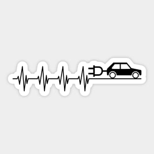 Electric Car Heartbeat Sticker